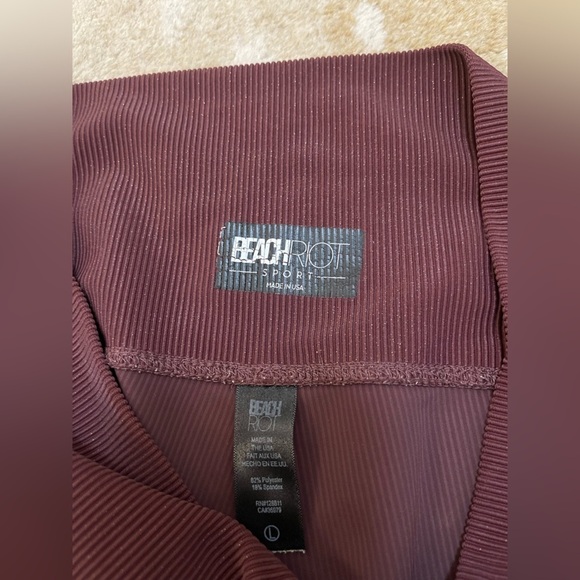 Beach Riot Ayla Legging Glitter Bitter Chocolate ribbed women’s size large - Picture 8 of 10